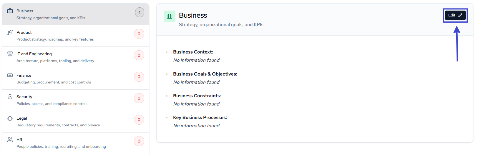 Edit context summary