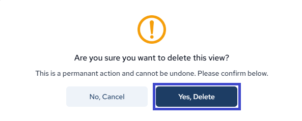 Delete confirmation